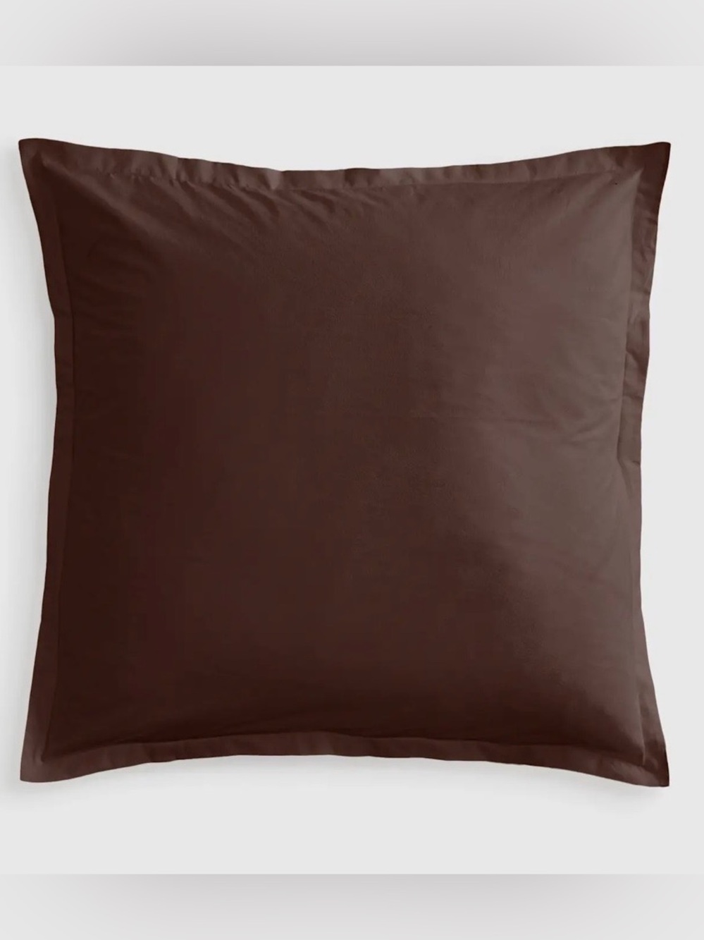 NWOT Quince Organic Brushed Cotton Euro Sham, 26 X 26 (Espresso)